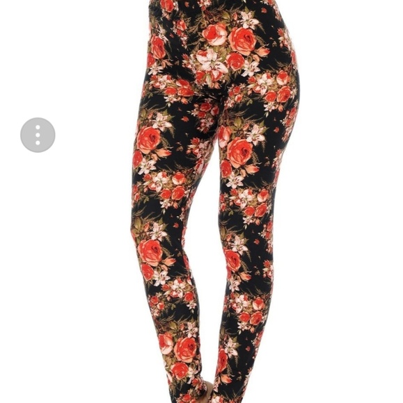Butter Soft knit floral print leggings - Picture 4 of 7